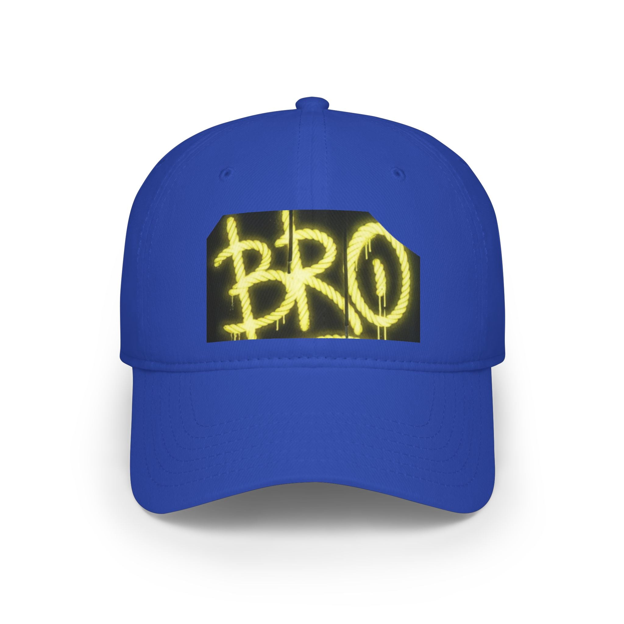 Bro Graffiti Low Profile Baseball Cap — Streetwear Spray-Paint Logo Hat