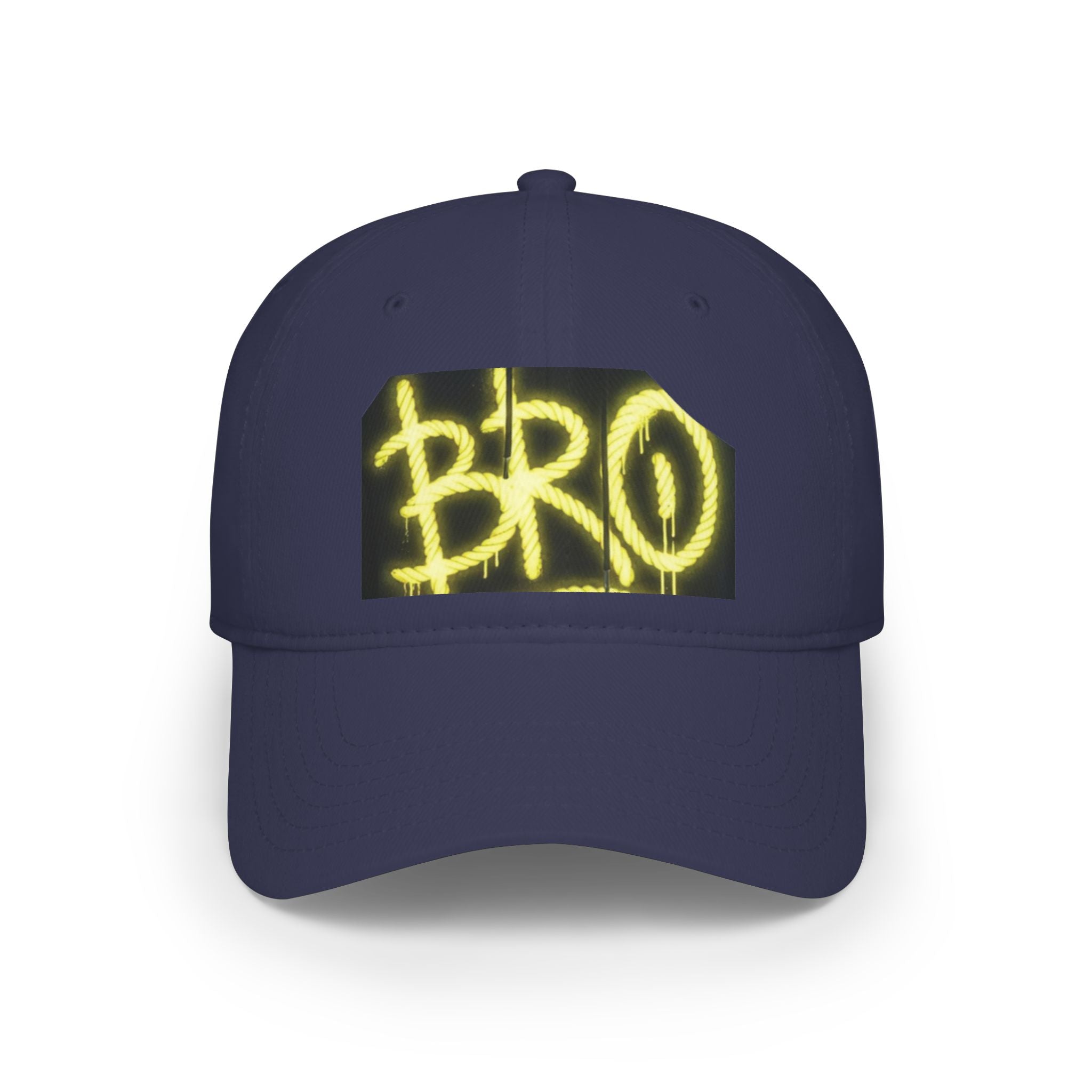 Bro Graffiti Low Profile Baseball Cap — Streetwear Spray-Paint Logo Hat
