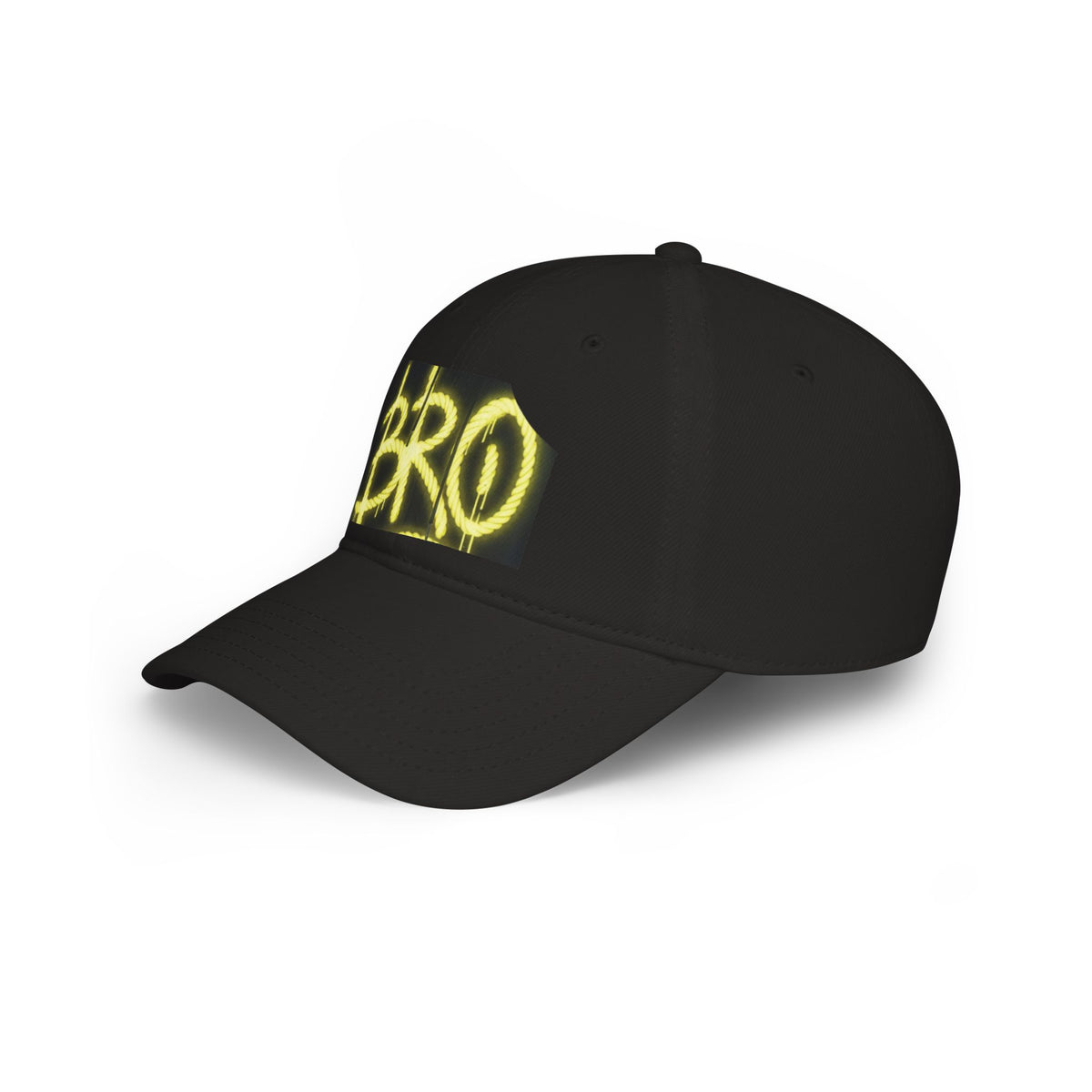 Bro Graffiti Low Profile Baseball Cap — Streetwear Spray-Paint Logo Hat