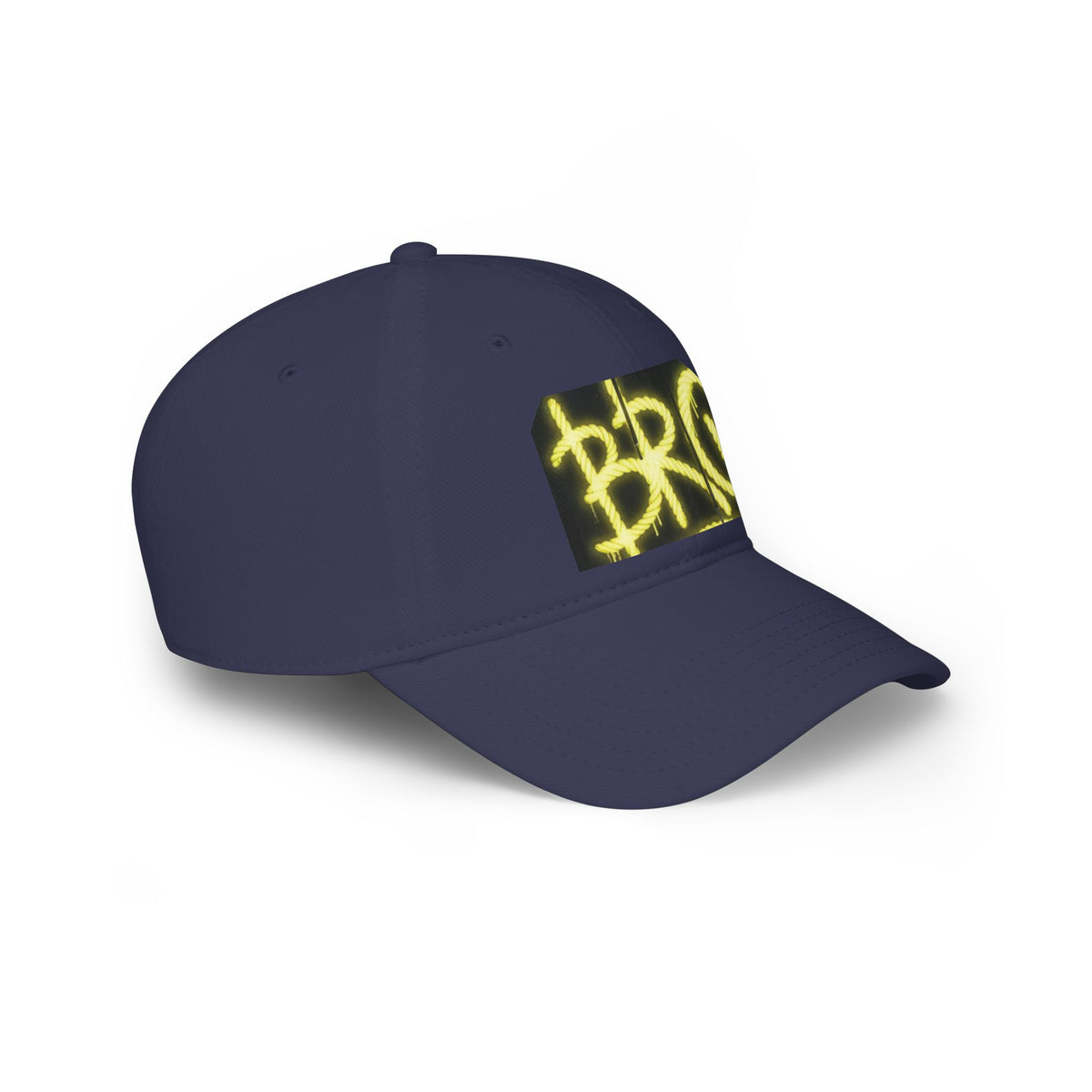Bro Graffiti Low Profile Baseball Cap — Streetwear Spray-Paint Logo Hat