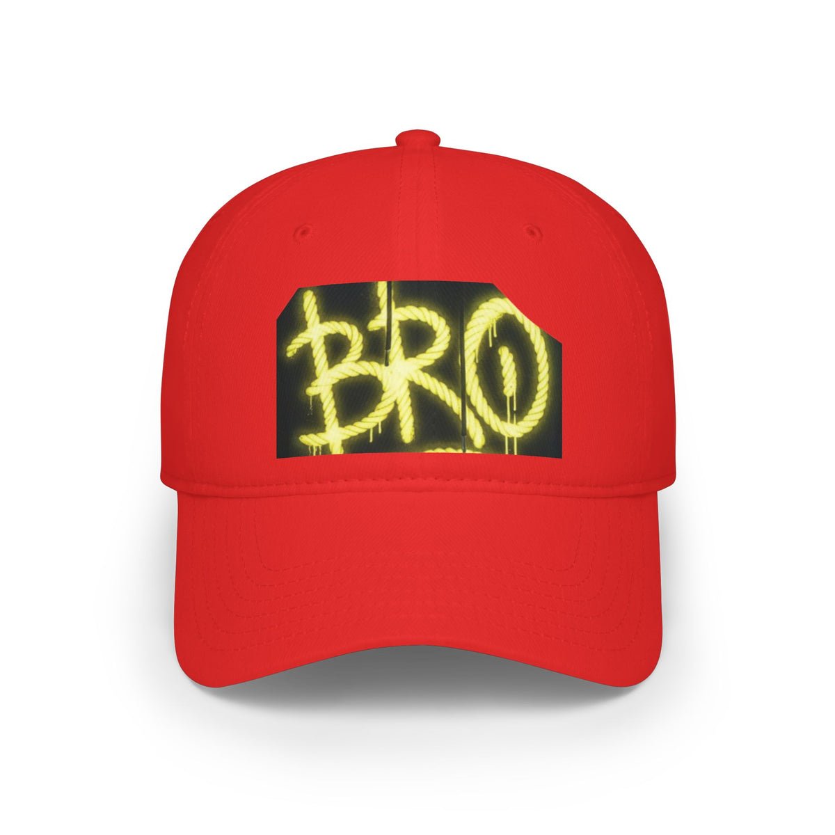 Bro Graffiti Low Profile Baseball Cap — Streetwear Spray-Paint Logo Hat