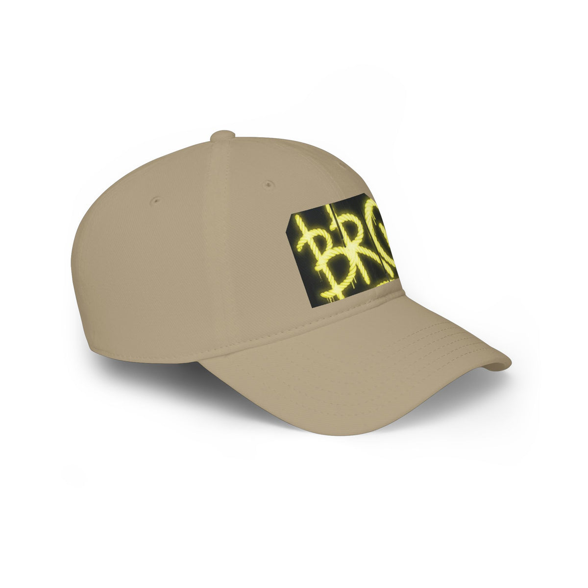 Bro Graffiti Low Profile Baseball Cap — Streetwear Spray-Paint Logo Hat