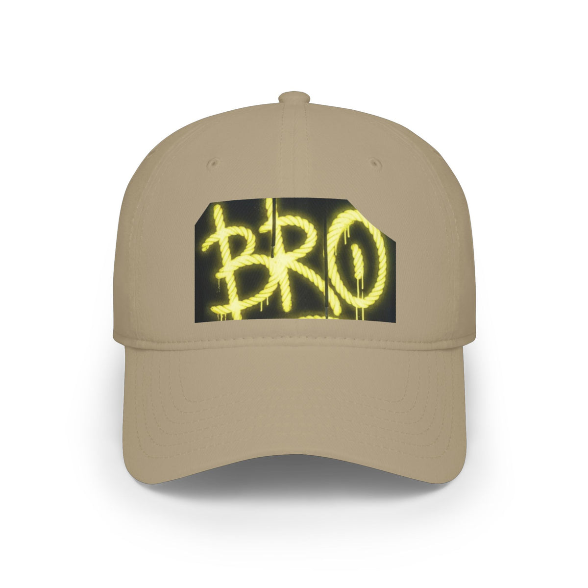 Bro Graffiti Low Profile Baseball Cap — Streetwear Spray-Paint Logo Hat