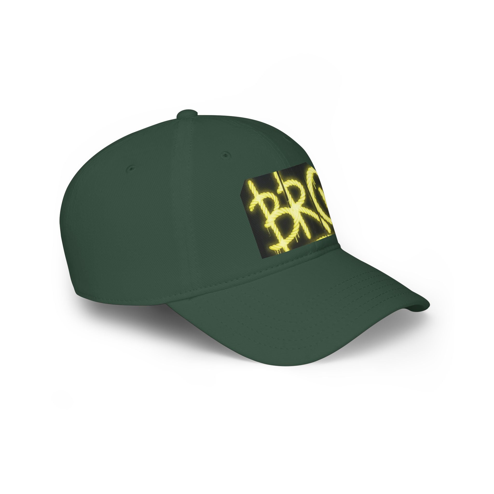 Bro Graffiti Low Profile Baseball Cap — Streetwear Spray-Paint Logo Hat