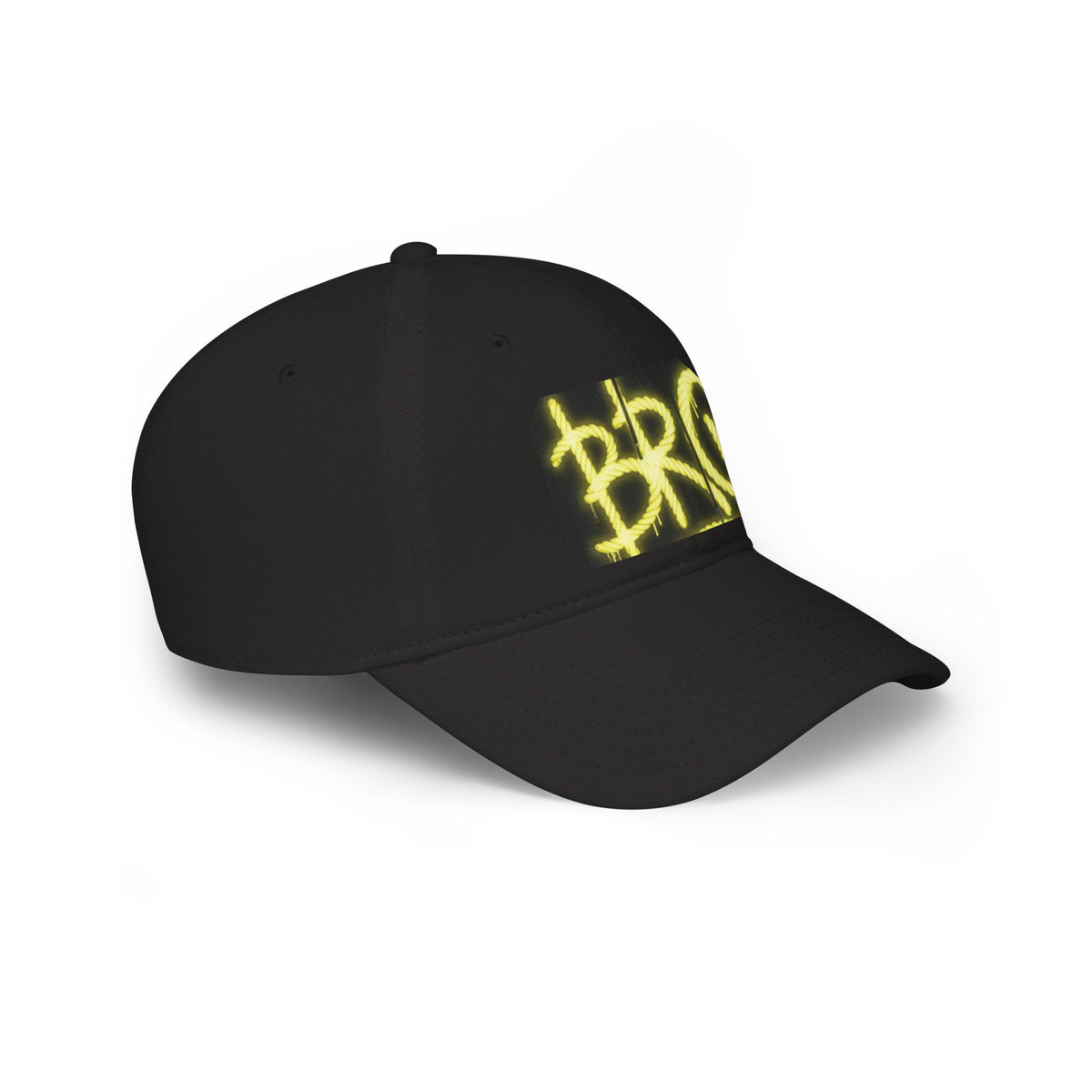 Bro Graffiti Low Profile Baseball Cap — Streetwear Spray-Paint Logo Hat